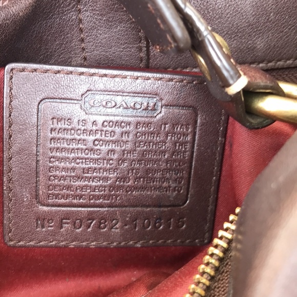brown mint condition coach leather bag - Picture 3 of 7